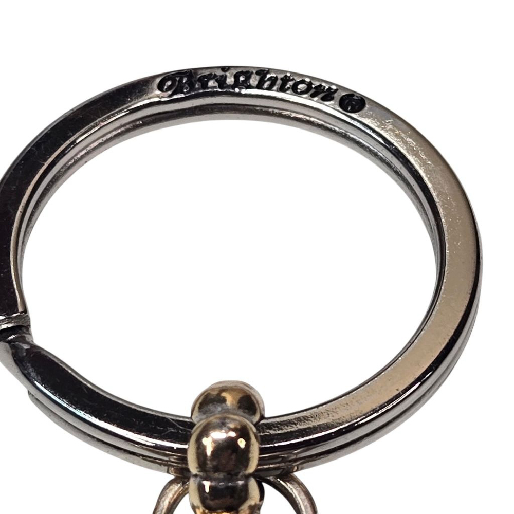 Brighton Key Chain Botanical Flower Key Fob Keychain Silvertone Goldtone Floral - Picture 3 of 7